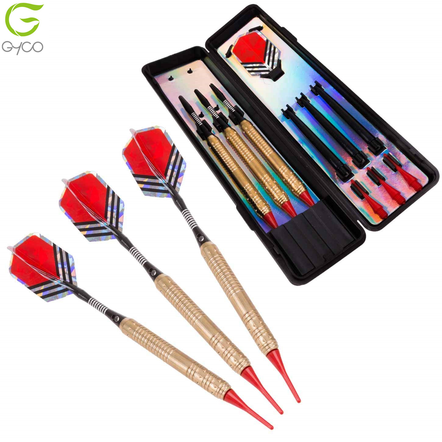 Dart set with soft pin