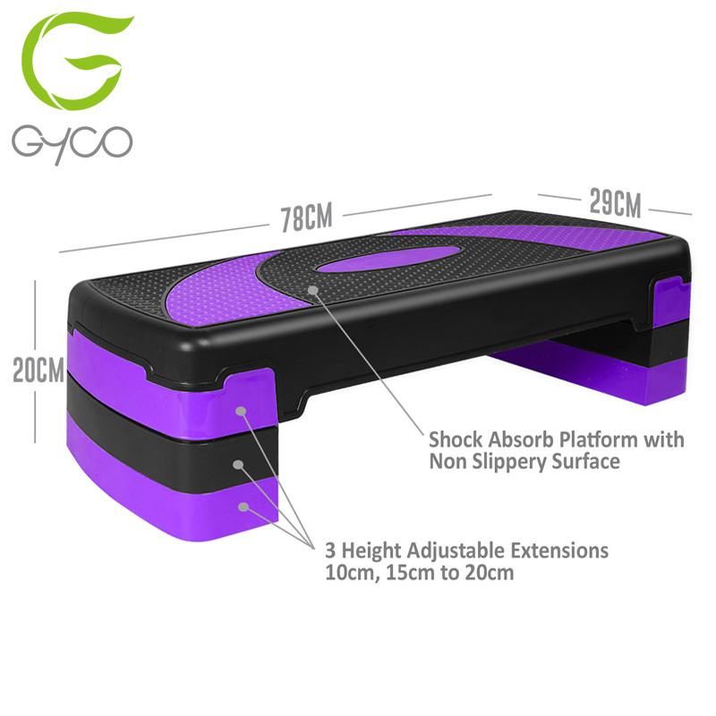 Adjustable Aerobic Step Platform with 4 Risers